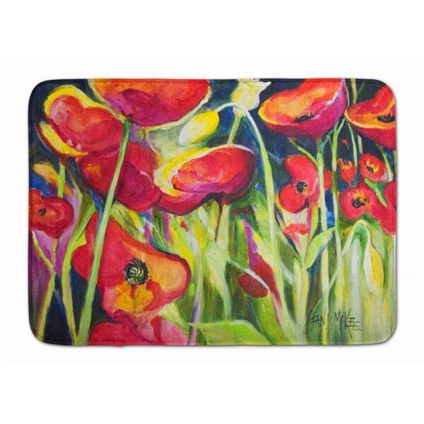 Carolines Treasures Carolines Treasures JMK1121RUG Red Poppies Machine Washable Memory Foam Mat JMK1121RUG - main